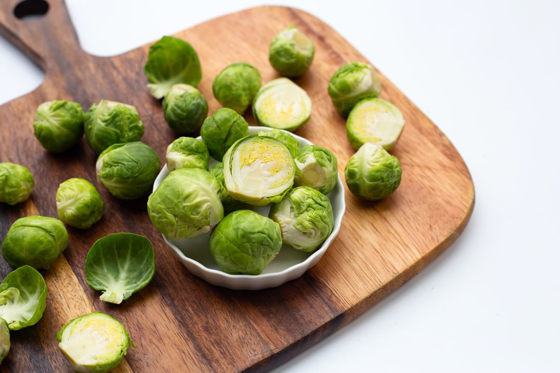 Fresh brussels sprouts. Organic vegetables