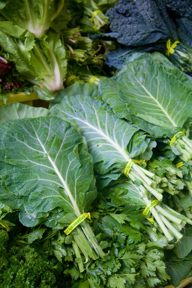 collard greens at the farmer's market