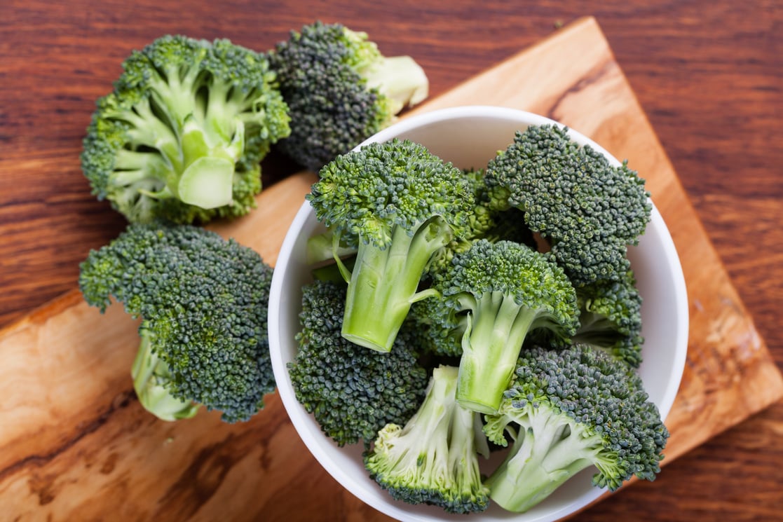 Fresh Broccoli on the Table