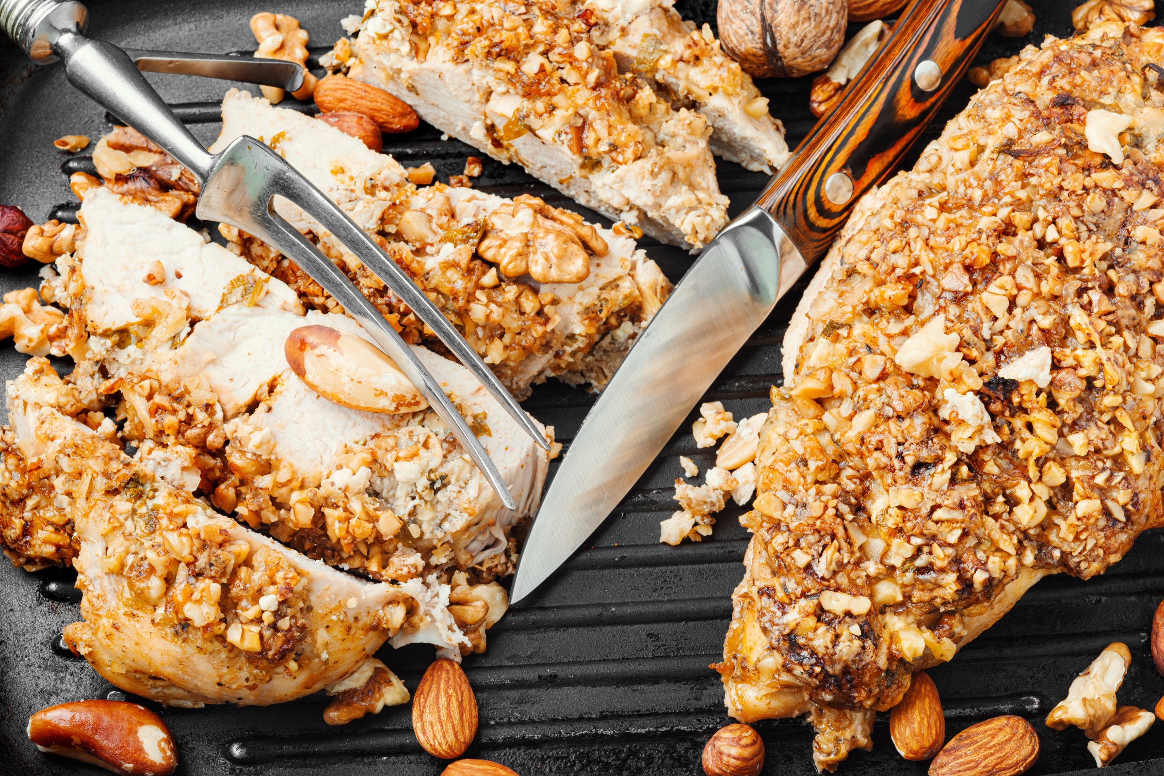 Stuffed Chicken Breast with Nuts.