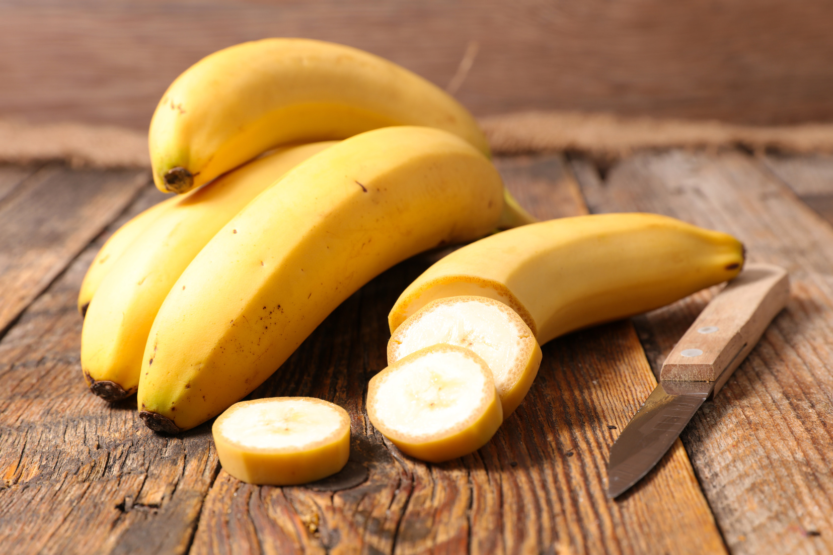 banana on wood background