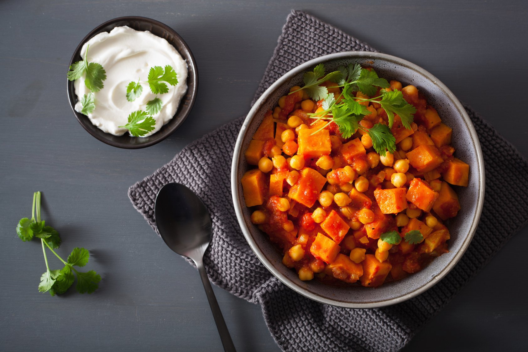 sweet potato and chickpea curry