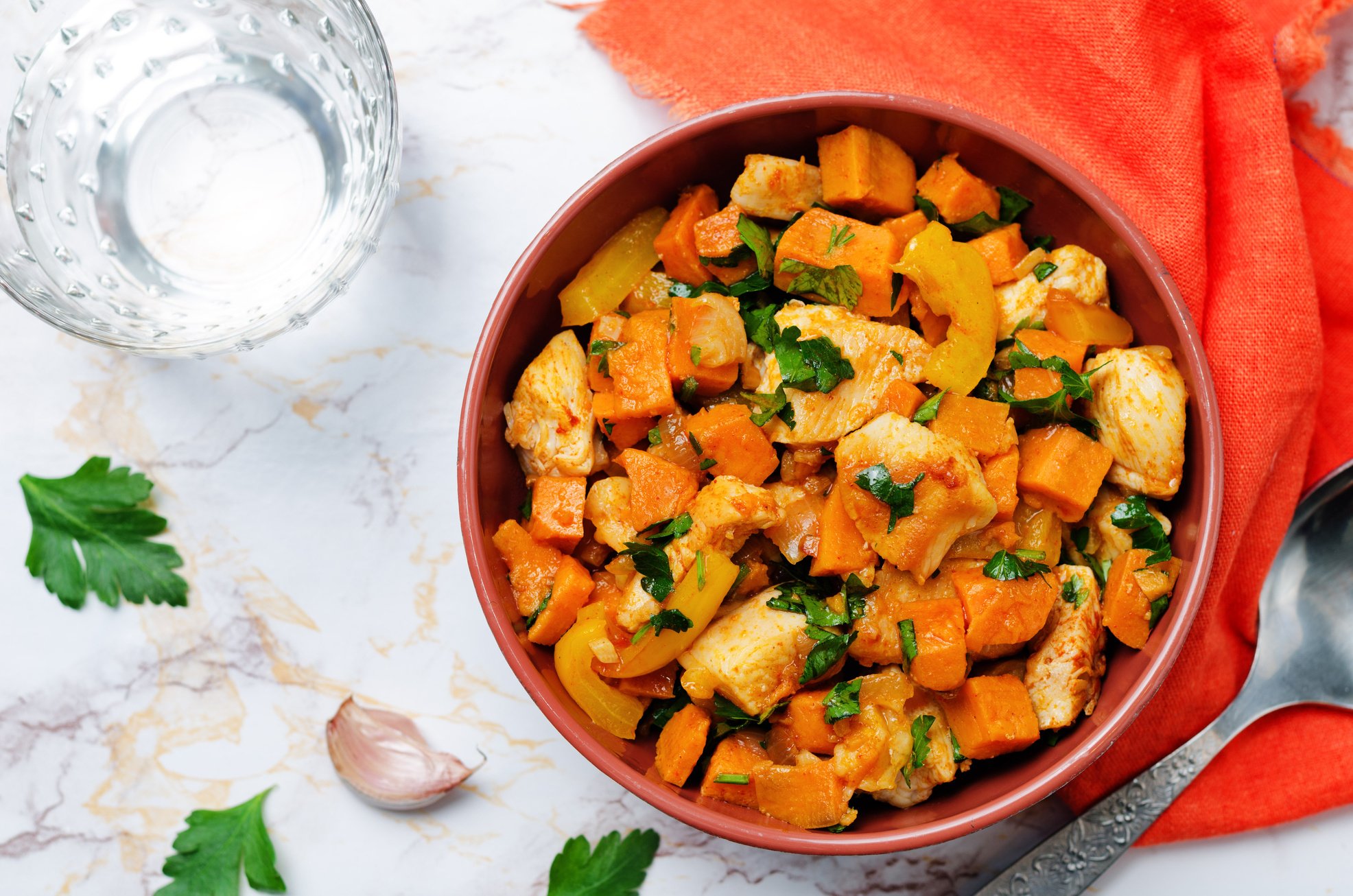 Sweet potato chicken skillet