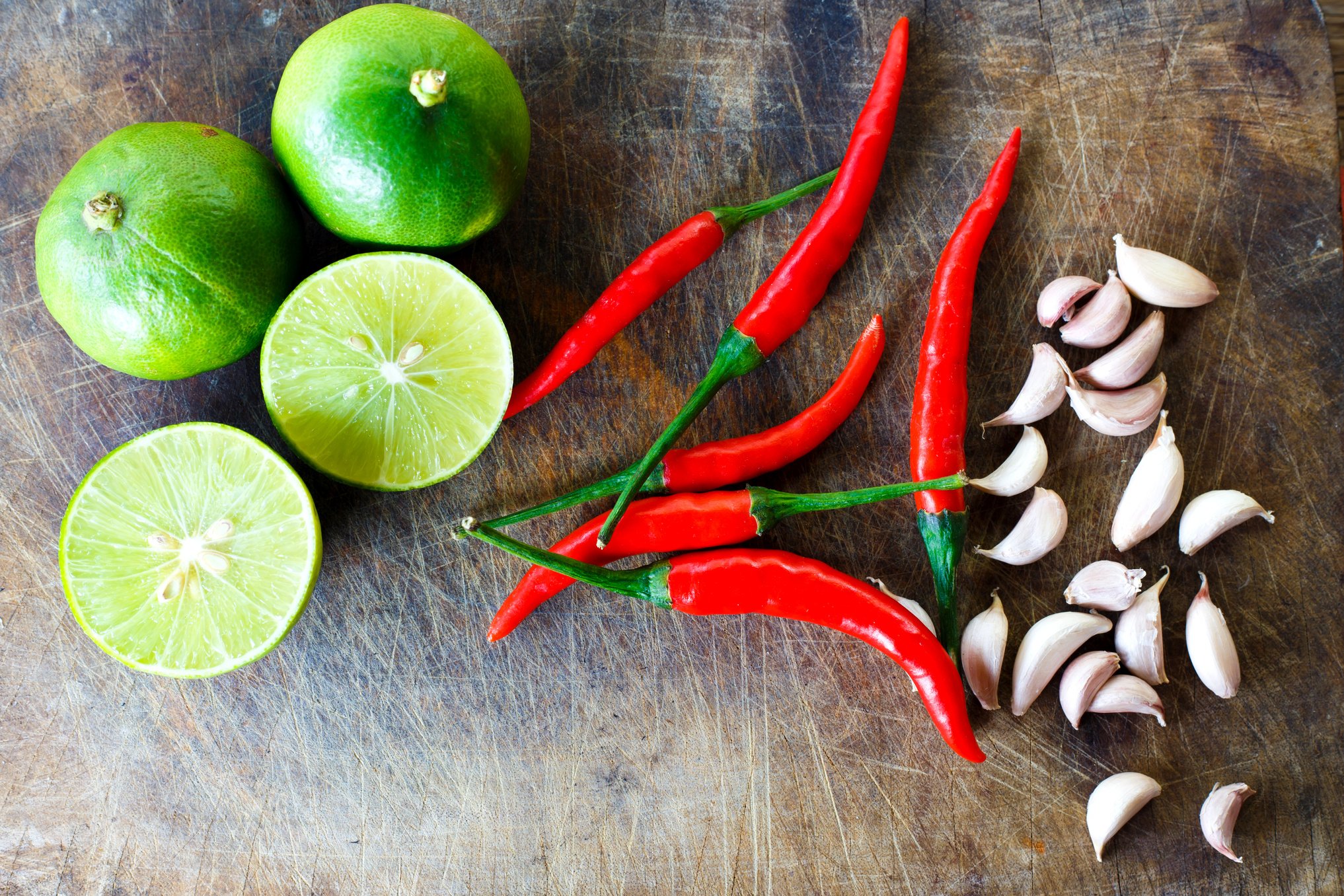 Chili, garlic and lime